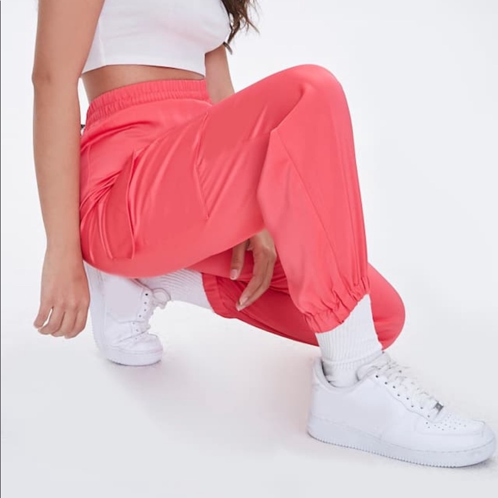Forever 21 Satin cargo joggers